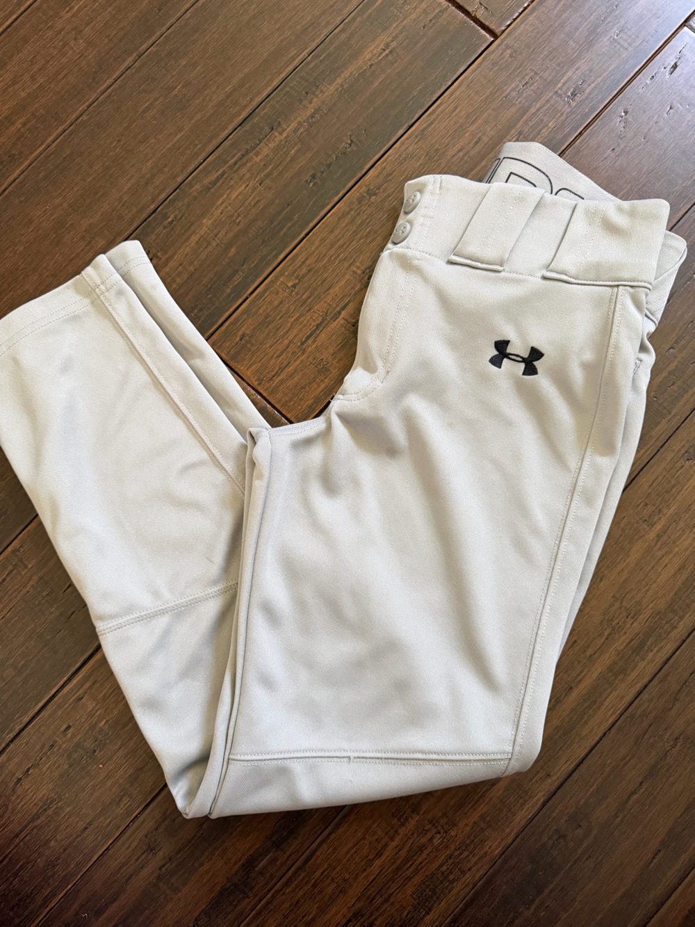 Under Armour Kids White Baseball/Jogger Pants with Black Logo